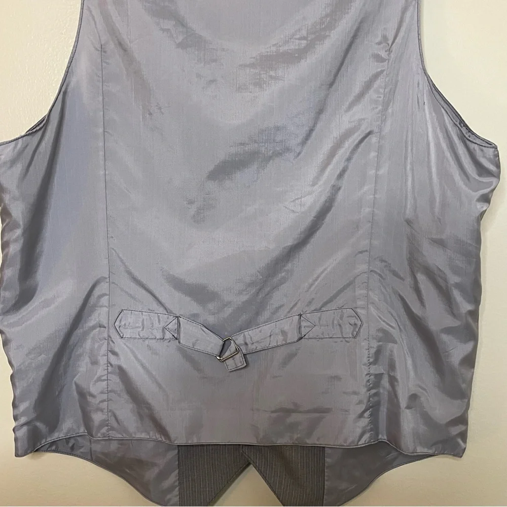 Men's Gray Pinstripe Vest